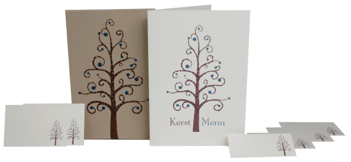 Kerstcollectie menukaart tafelkaartjes Sheeque